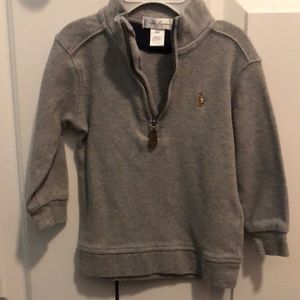 Gray quarter zip pullover, 18 mos.